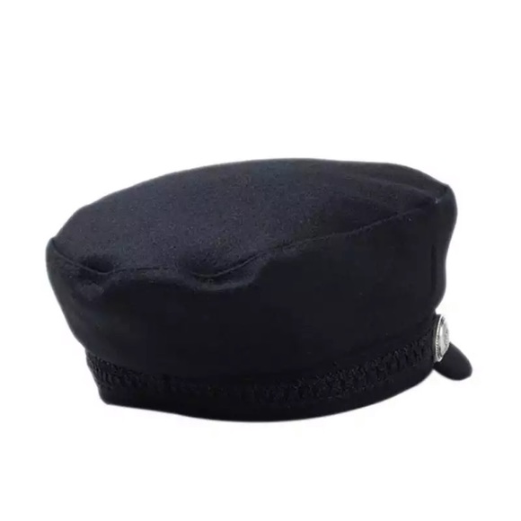New! Black Newsboy Cap - Picture 4 of 8